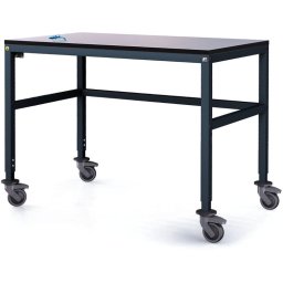 Alfa 3 Antystatyczny stół warsztatowy ESD na kółkach, 1200 x 800 x 745-825 mm, regulowany stelaż