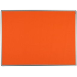 Tablica tekstylna ekoTAB w aluminiowej ramie, 900 x 600 mm, pomarańczowa