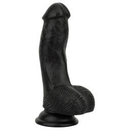 Easytoys - realistyczny dildos z jądrami - 12 cm (czarny)