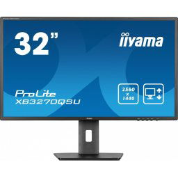 IIYAMA Monitor 32 cale XB3270QSU-B1 IPS,WQHD,HDMI,DP,100Hz,250cd,3ms,2x2W, 3xUSB(3.2),FlickerFree,VESA,HAS(150mm)