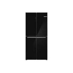 Bosch Serie 4 KMC85LBEA Pełny No Frost 189,5cm Komora świeżości Czarne szkło