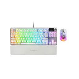 SteelSeries Apex 7 TKL Ghost QX2 RGB Red + Aerox 3 Wireless Ghost