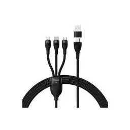 Baseus Flash Series 2 3w1 USB-C + micro USB + Lightning 100W 1,2m Czarny