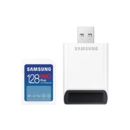 Samsung PRO Plus SD 128GB UHS-I U3 + czytnik
