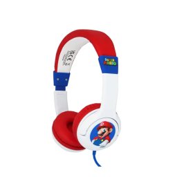 OTL Technologies Super Mario Dla dzieci Nauszne Czerwono-biały