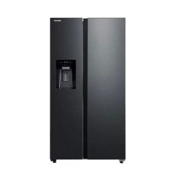 Toshiba SBS GR-RS755WI-PMJ(05) Pełny No Frost 177,5cm Dystrybutor wody Zdalne sterowanie Czarny Inox