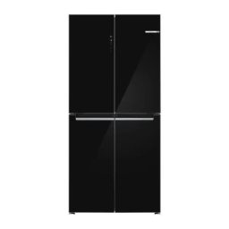 Bosch Serie 4 KMC85LBEA Pełny No Frost 189,5cm Komora świeżości Czarne szkło