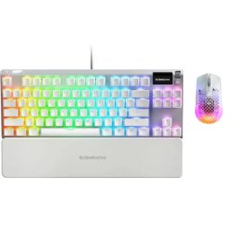 SteelSeries Apex 7 TKL Ghost QX2 RGB Red + Aerox 3 Wireless Ghost