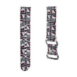 Hello Kitty Uniwersalny Silicone Heads & Stripes strap 22mm Czarny