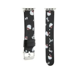 Hello Kitty do Watch 38/40/41mm strap Heads & Bows Pattern Czarny