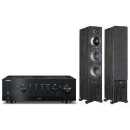 Yamaha R-N800A Czarny, Indiana Line Tesi 661 Ciemny dąb