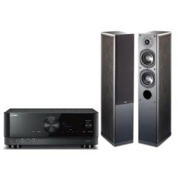 Yamaha MusicCast RX-V4A Czarny, Indiana Line Nota 550 X Czarny dąb