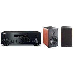 Yamaha R-N600A Czarny, Indiana Line Nota 260 X Orzech