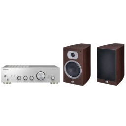 Pioneer A-10AE Srebrny + Heco Victa Prime 302 Espresso