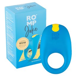 ROMP Juke - pierścień wibrujący na penisa - wodoodporny - niebieski