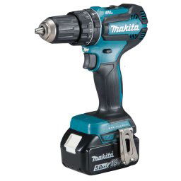 Makita Narzędzia - AKU wiertarko-wkrętarka 18V z udarem, 2x akumulator 5,0 Ah, ładowarka DHP485RTJ