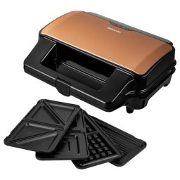 Sencor SSM 9976GD 4w1 Trójkąty Gofry Panini Kwadraty 900W