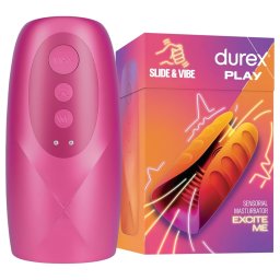 Durex Slide & Vibe - akumulatorowy, wodoodporny wibrator żołędzi (różowy)