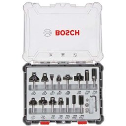 Bosch Akcesoria - 15-częściowy zestaw frezów 2607017471
