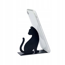 PODSTAWKA NA TELEFON STOJAK CZARNY KOT black cat