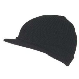 Czapka zimowa Jeep Cap z daszkiem - czarna, akrylowa MFH