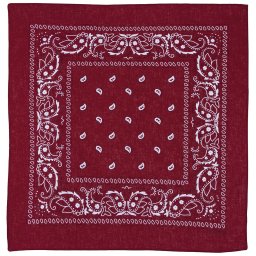 Bandana czerwona burgund - bordowa bandama