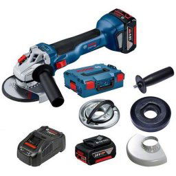 Bosch Narzędzia - AKU szlifierka kątowa 18V 125 mm, 2x akumulator 5,0 Ah, ładowarka 06019J4004