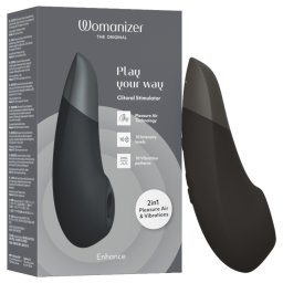 Womanizer Enhance - stymulator łechtaczki z falami powietrza - czarny