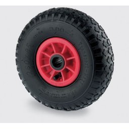 Pojedyncze Koło TENTE 260 mm, plastikowa tarcza, czarna pneumatyka