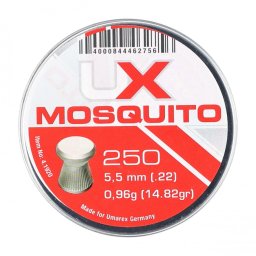 Śrut 5,5mm UMAREX Mosquito, płaski, moletowany