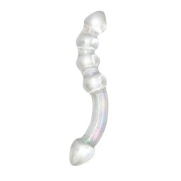 Rimba Xena - podwójne szklane dildo (przezroczyste)