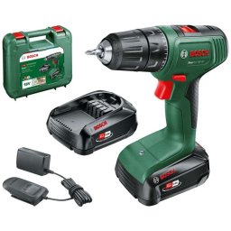 Bosch - Wiertarko-wkrętarka akumulatorowa 18 V, 2x akumulator Li-Ion 2,0 Ah, ładowarka 06039D8005