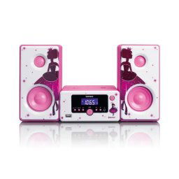 Lenco MC-020 10W Radio FM Biało-różowy
