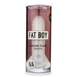 Fat Boy Checker Box - biały rękaw do penisa (15cm)