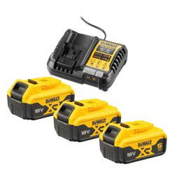 DeWALT Akcesoria - Zestaw 4A ładowarek, 3x akumulator 18 V XR Li-Ion 5,0 Ah DCB1104P3