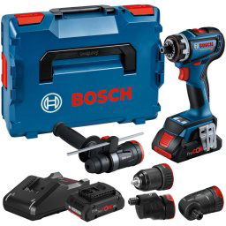 Bosch Narzędzia - Wiertarko-wkrętarka akumulatorowa 18 V, z akcesoriami, 2x akumulator 4,0 Ah Li-Ion, ładowarka 06019K6200