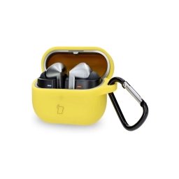 Bizon Silikonowe z karabińczykiem do Samsung Galaxy Buds 3/3 Pro Żółty