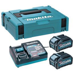 Makita Akcesoria - Zestaw ładowarki 12A i 2x akumulatora 40 V XGT 4,0 Ah 191J97-1