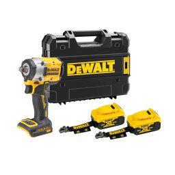 DeWALT Narzędzia - 18V AKU klucz udarowy, 2 akumulator 5,0 Ah LANYARD READY, ładowarka DCF921P2LRT-XJ