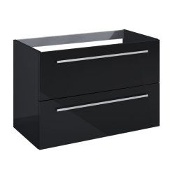 Roca Kwadro szafka 80x38x53 cm czarny połysk A857970351
