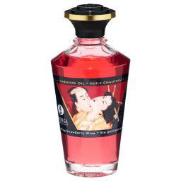 Shunga - olejek do masażu rozgrzewający - szampan-truskawka (100ml)
