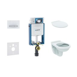 Geberit Kombifix - Zestaw do montażu podtynkowego, toaleta Alpha z deską, przycisk Sigma50, biel alpejska 110.302.00.5 NR8