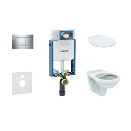 Geberit Kombifix - Zestaw do montażu podtynkowego, toalety Alpha z deską, przycisk Sigma20, chrom 110.302.00.5 NR6