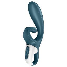 Satisfyer Hug Me - inteligentny wibrator z funkcją stymulacji łechtaczki (niebieski)