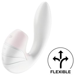 Satisfyer Supernova - wibrator 2w1 z falą powietrzną akumulatorowy biały