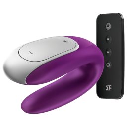 Satisfyer Double Fun - wibrator dla par - sterowanie aplikacją - fioletowy