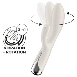 Satisfyer Spinning Rabbit 1 - wibrator króliczek z obrotową łechtaczką - beżowy