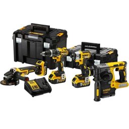 DeWALT Narzędzia - 10-częściowy zestaw narzędzi akumulatorowych, akumulatorów i ładowarki DCK422P3T