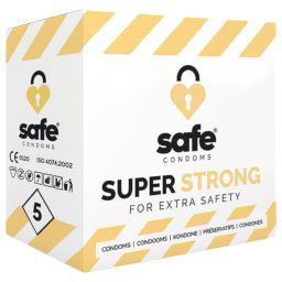 SAFE Super Strong - ekstra mocne prezerwatywy (5 szt.)