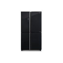 Sharp SJ-GP780D-BK Pełny No Frost 183cm Szuflada z kontrolą wilgotności Czarne szkło